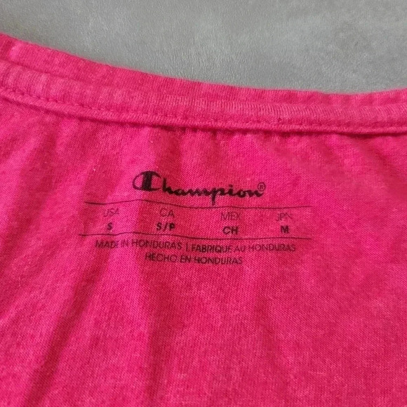 Champion Tank Top Shirt Women's Stretch Poly Sleeveless V-Neck Pink Sz S Small - Picture 6 of 12